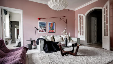 Фото - Розовые стены и отдельная комната с камином: в гостях у шведского блогера Марго Дитц