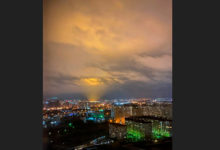 Фото - Загадочное свечение в небе над Кубанью вызвало споры в сети