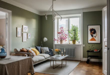 Фото - Оливковая гостиная и терракотовая спальня: квартира в Стокгольме (87 кв. м)