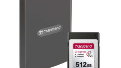 Фото - Transcend, кард-ридер CFexpress Type B, карта памяти CFexpress Type B, Transcend RDE2, Transcend  CFexpress 820