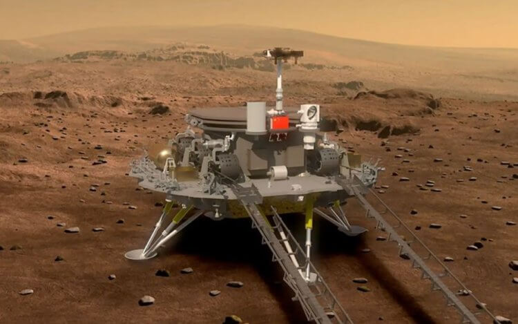 Смотрите свежее видео с Марса (2021), которое отправлено китайской станцией «Тяньвэнь-1»