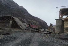 Фото - Мост в Дагестане обрушился после проезда КамАЗа
