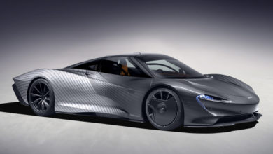 Фото - Версия McLaren Speedtail Albert увековечила тестовый «мул»