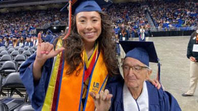 Фото - Внучка и её 87-летний дедушка одновременно закончили колледж