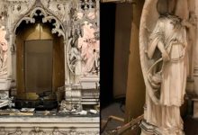 Фото - Злоумышленники проникли в церковь, украли дарохранительницу и обезглавили статуи ангелов