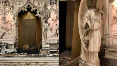 Фото - Злоумышленники проникли в церковь, украли дарохранительницу и обезглавили статуи ангелов