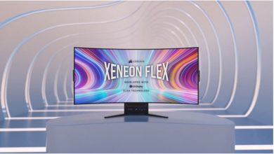 Фото - Corsair представила гигантский OLED-монитор Xeneon Flex 45WQHD240, который можно изгибать