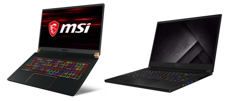 MSI GS75 Stealth слева и GS76 Stealth справа