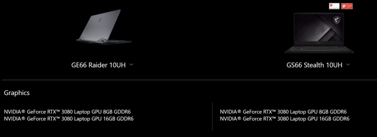 Описание ноутбуков MSI на сайте производителя